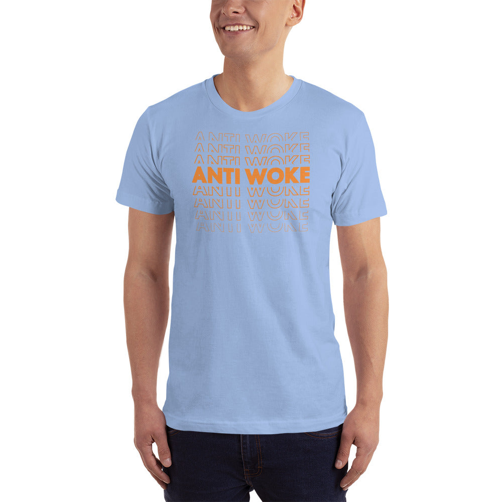 Anti Woke Echo (Orange) - USA MADE Unisex T-Shirt